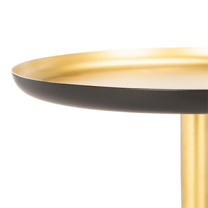 Talon Stylish Metal Side Table Set of 3 - Gold/Black Finish for Modern Living Room Decor