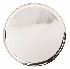 Calix Glamorous Tri Leg Side Table - Polished Nickel Finish with Elegant Gold Accents for Chic Spaces