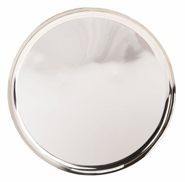 Calix Glamorous Tri Leg Side Table - Polished Nickel Finish with Elegant Gold Accents for Chic Spaces