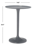 Safavieh Platina Round Top Sleek Table FOX5510B