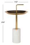 Apollo Round Brass Top Side Table