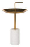 Apollo Round Brass Top Side Table