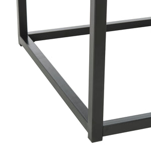 Baize End Table - Modern Luxury with Black Marble Top & Chic Parson's Style Frame for Living Rooms