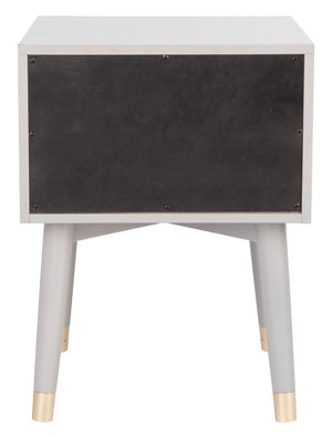 Lyla Mid Century Retro Silver Cap Nightstand