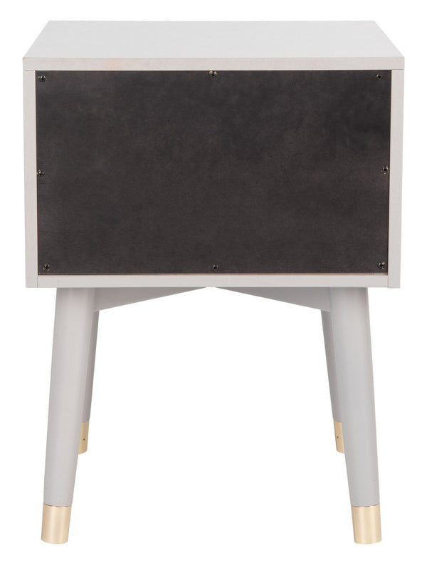 Lyla Mid Century Retro Silver Cap Nightstand