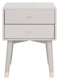 Lyla Mid Century Retro Silver Cap Nightstand