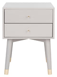 Lyla Mid Century Retro Silver Cap Nightstand