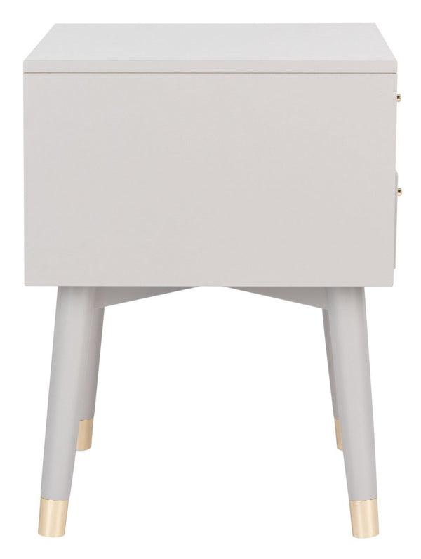 Lyla Mid Century Retro Silver Cap Nightstand