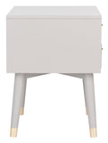 Lyla Mid Century Retro Silver Cap Nightstand