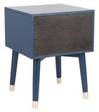 Lyla Mid Century Retro Silver Cap Nightstand