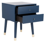 Lyla Mid Century Retro Silver Cap Nightstand