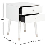 Lyla Mid Century Retro Silver Cap Nightstand