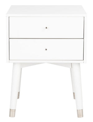 Lyla Mid Century Retro Silver Cap Nightstand