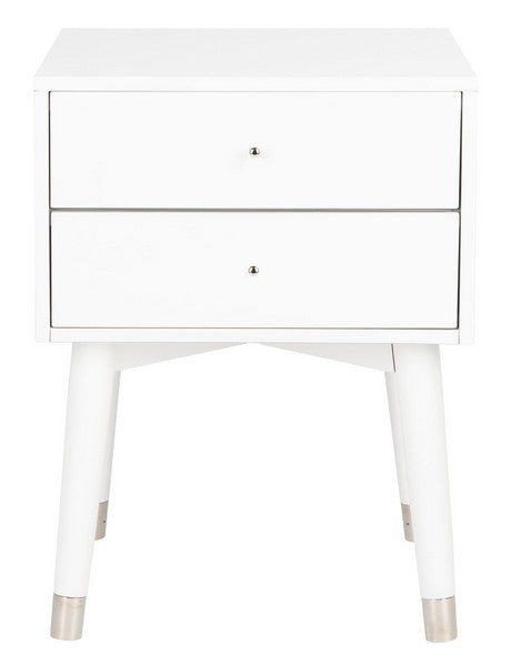 Lyla Mid Century Retro Silver Cap Nightstand