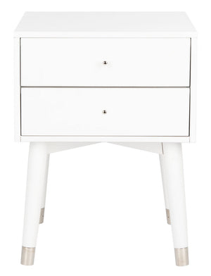 Lyla Mid Century Retro Silver Cap Nightstand