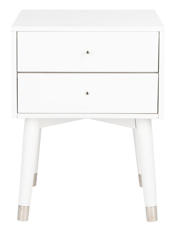 Lyla Mid Century Retro Silver Cap Nightstand