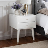 Lyla Mid Century Retro Silver Cap Nightstand