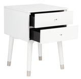 Lyla Mid Century Retro Silver Cap Nightstand