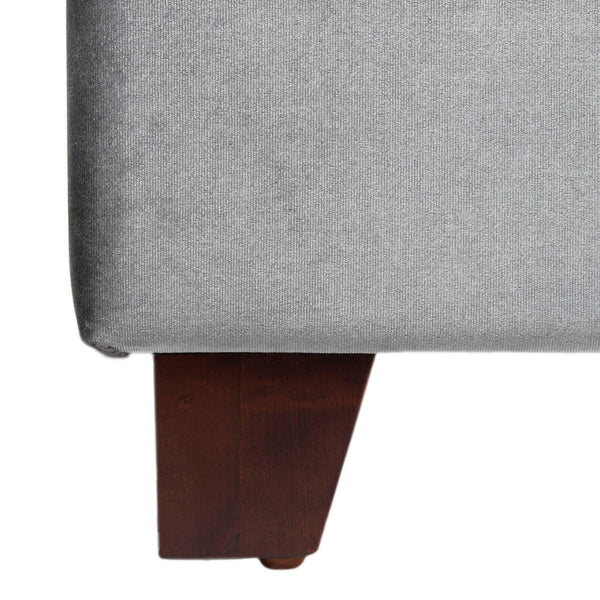 Beckham Bed: Luxurious Contemporary Velvet Upholstered Design with Tufted Detail and Nickel Accents