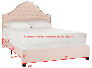Beckham Bed: Luxurious Contemporary Velvet Upholstered Design with Tufted Detail and Nickel Accents