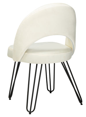 Jora Velvet Retro Dining Chairs - Elegant Set of 2 with Stylish Hairpin Legs for Modern Spaces
