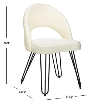Jora Velvet Retro Dining Chairs - Elegant Set of 2 with Stylish Hairpin Legs for Modern Spaces