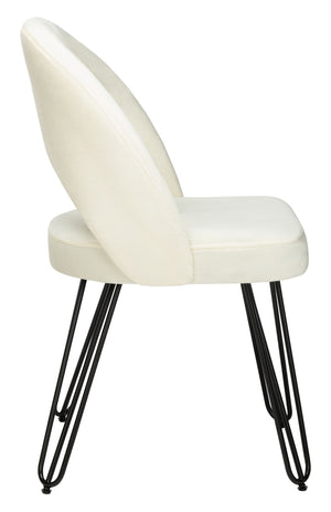 Jora Velvet Retro Dining Chairs - Elegant Set of 2 with Stylish Hairpin Legs for Modern Spaces