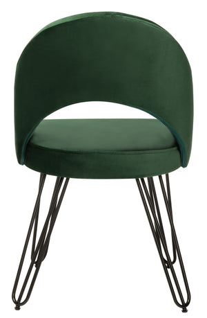 Jora Velvet Retro Dining Chairs - Elegant Set of 2 with Stylish Hairpin Legs for Modern Spaces