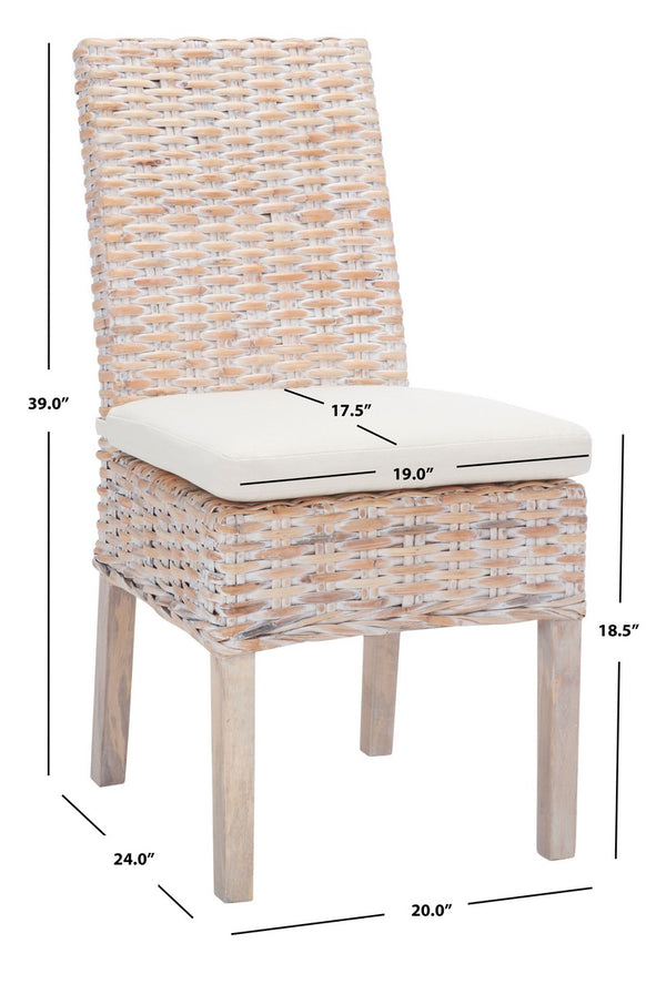 Safavieh Sanibel Side Chair W/ Cushion FOX6541A-SET2