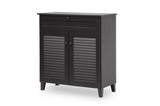 Baxton Studio Calvin Espresso Shoe-Storage Cabinet