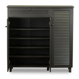 Baxton Studio Pocillo Wood Shoe Storage Cabinet