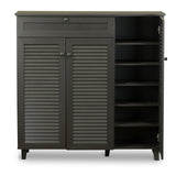 Baxton Studio Pocillo Wood Shoe Storage Cabinet