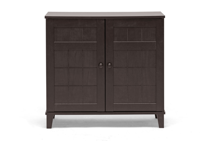 Glidden Wood Modern Shoe Cabinet English Elm