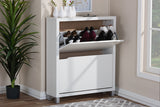 Baxton Studio Simms White Modern Shoe Cabinet