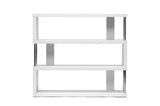 Baxton Studio Barnes White Three-Shelf Modern Bookcase 