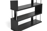 Baxton Studio Barnes Dark Brown Three-Shelf Modern Bookcase 