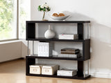 Baxton Studio Barnes Dark Brown Three-Shelf Modern Bookcase 