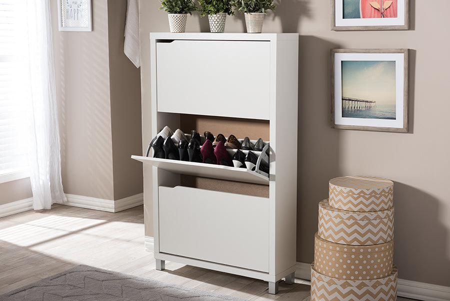 Modern shoe best sale cabinet white