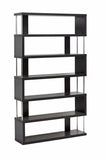 Baxton Studio Barnes Dark Brown Six-Shelf Modern Bookcase 