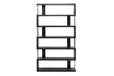 Baxton Studio Barnes Dark Brown Six-Shelf Modern Bookcase 