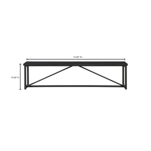 Moe's Home Sierra Bench Black FR-1018-02