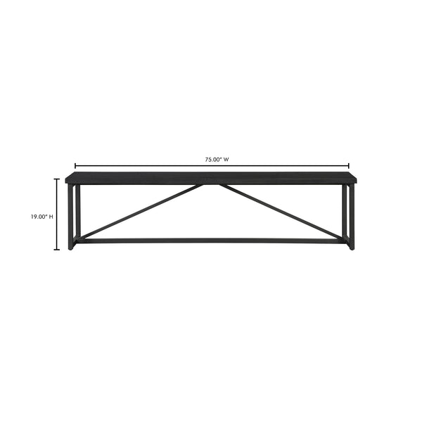 Moe's Home Sierra Bench Black FR-1018-02