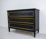 Zeugma FR854 Black and Gold Accent Table