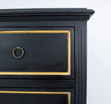 Zeugma FR854 Black and Gold Accent Table