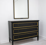 Zeugma FR854 Black and Gold Accent Table