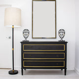 Zeugma FR854 Black and Gold Accent Table