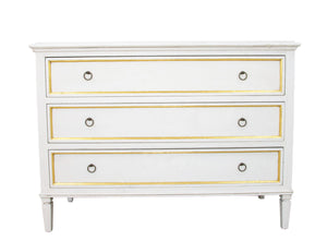 Zeugma FR854 White and Gold Accent Table