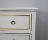 FR854 White and Gold Accent Table