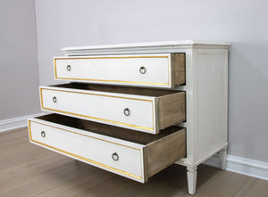 Zeugma FR854 White and Gold Accent Table