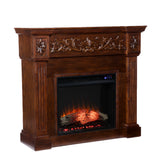 Sei Furniture Calvert Carved Touch Screen Electric Fireplace Fr9278